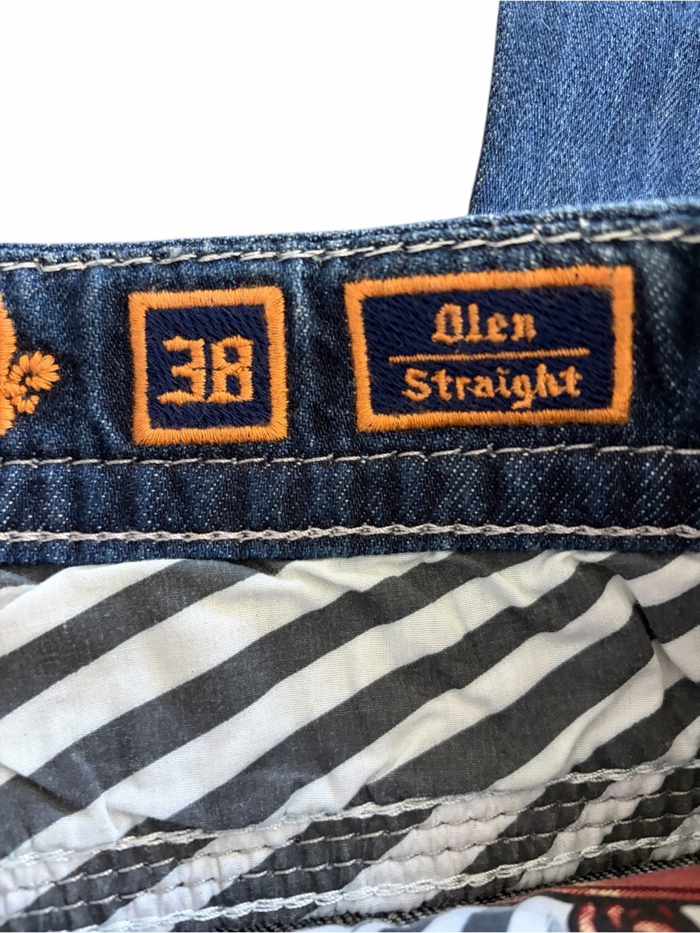Rock Revival Men’s Indigo Blue Embroidered Back Pocket Straight Jeans Sz 38 - Picture 4 of 13